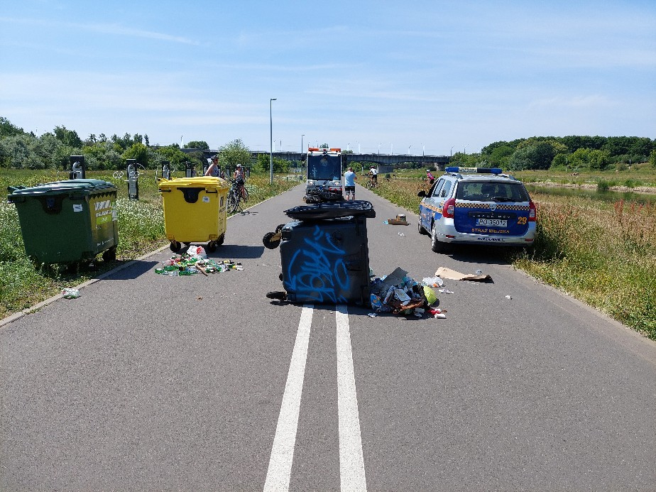 PRZEWRACAŁ ŚMIETNIKI